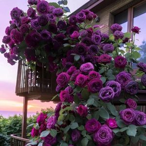 Роза Плетистая Плум Пэшн купить по цене от 610р. в интернет-магазине «Посадика» с доставкой почтой в в Алексеевке и по всей России – [изображение №1].